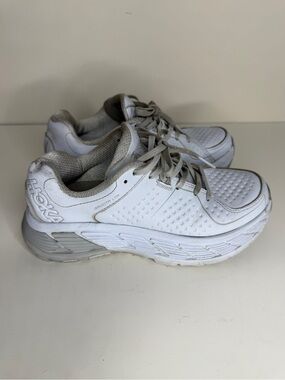 Hoka One One Gaviota LTR Women's Size 7 Running Shoes White Leather Sneakers